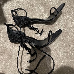 Saint Laurent Crystal Embellished Opyum Sandals